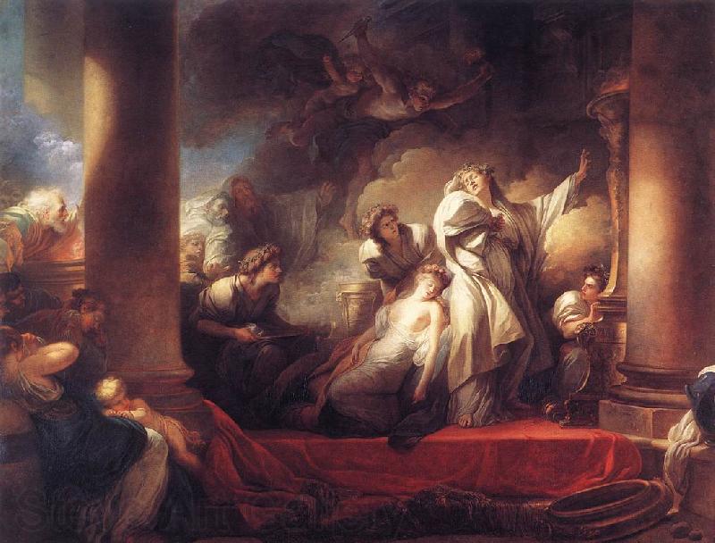 Jean Honore Fragonard Coresus Sacrificing himselt to Save Callirhoe Spain oil painting art
